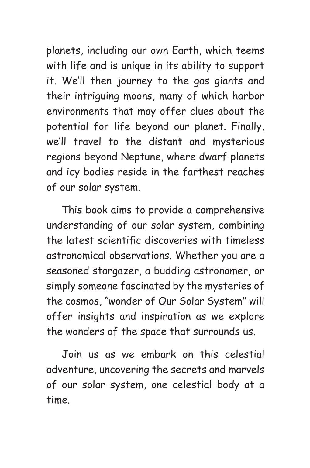 Wonders Of Our Solar System - Unbound Script - Dista