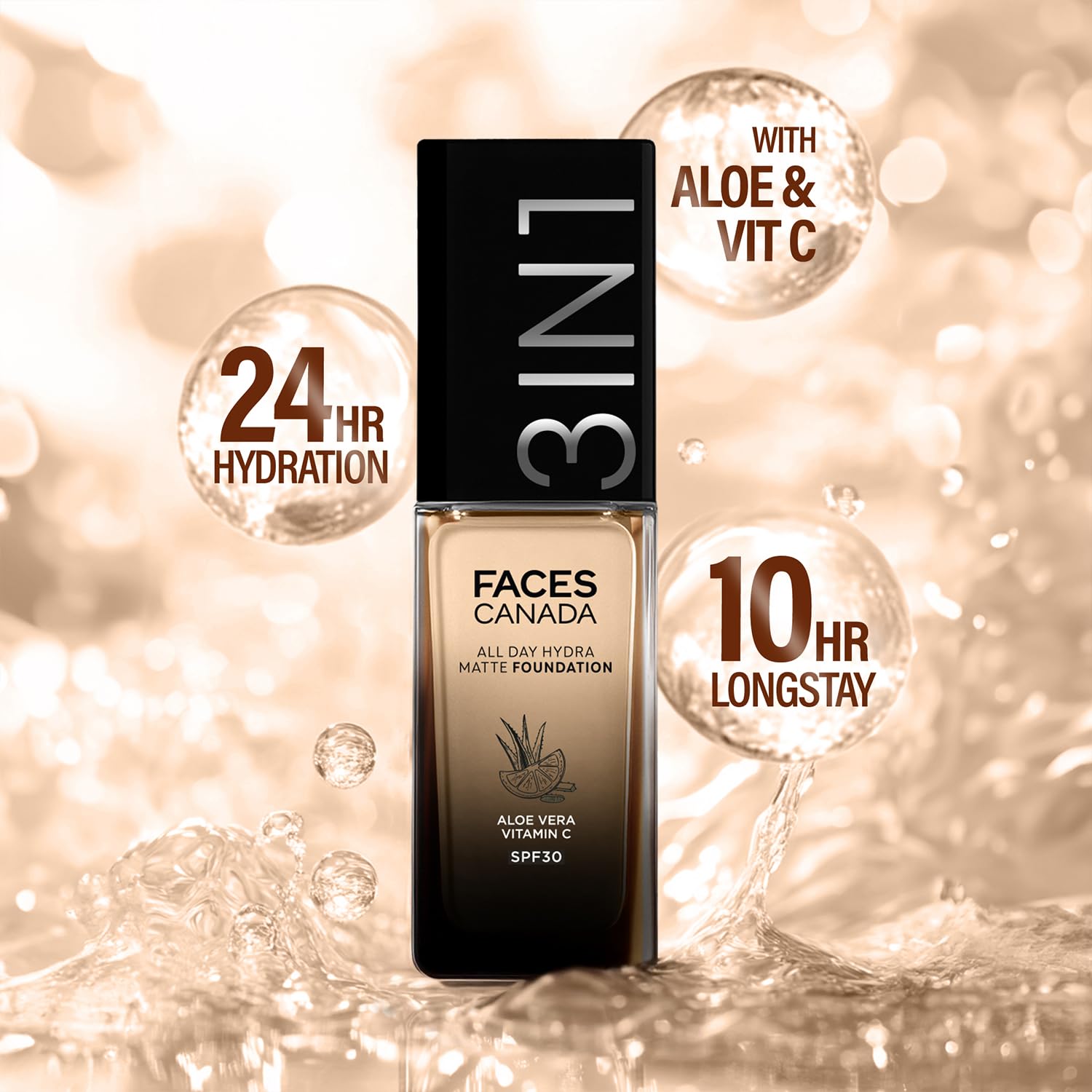 Faces Canada All Day Hydra Matte 3-in-1 Foundation-Soft Sand 041