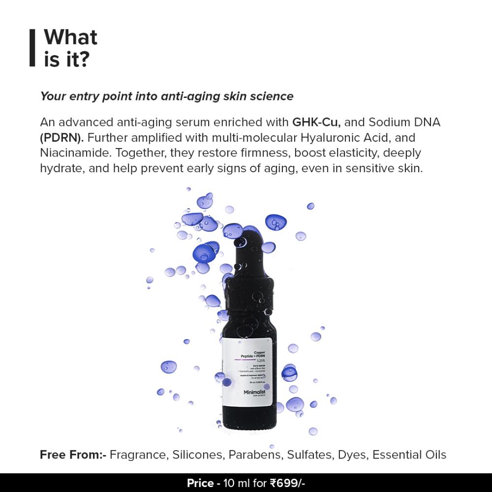 Minimalist Copper Peptide + PDRN 1.25% Serum 10ml