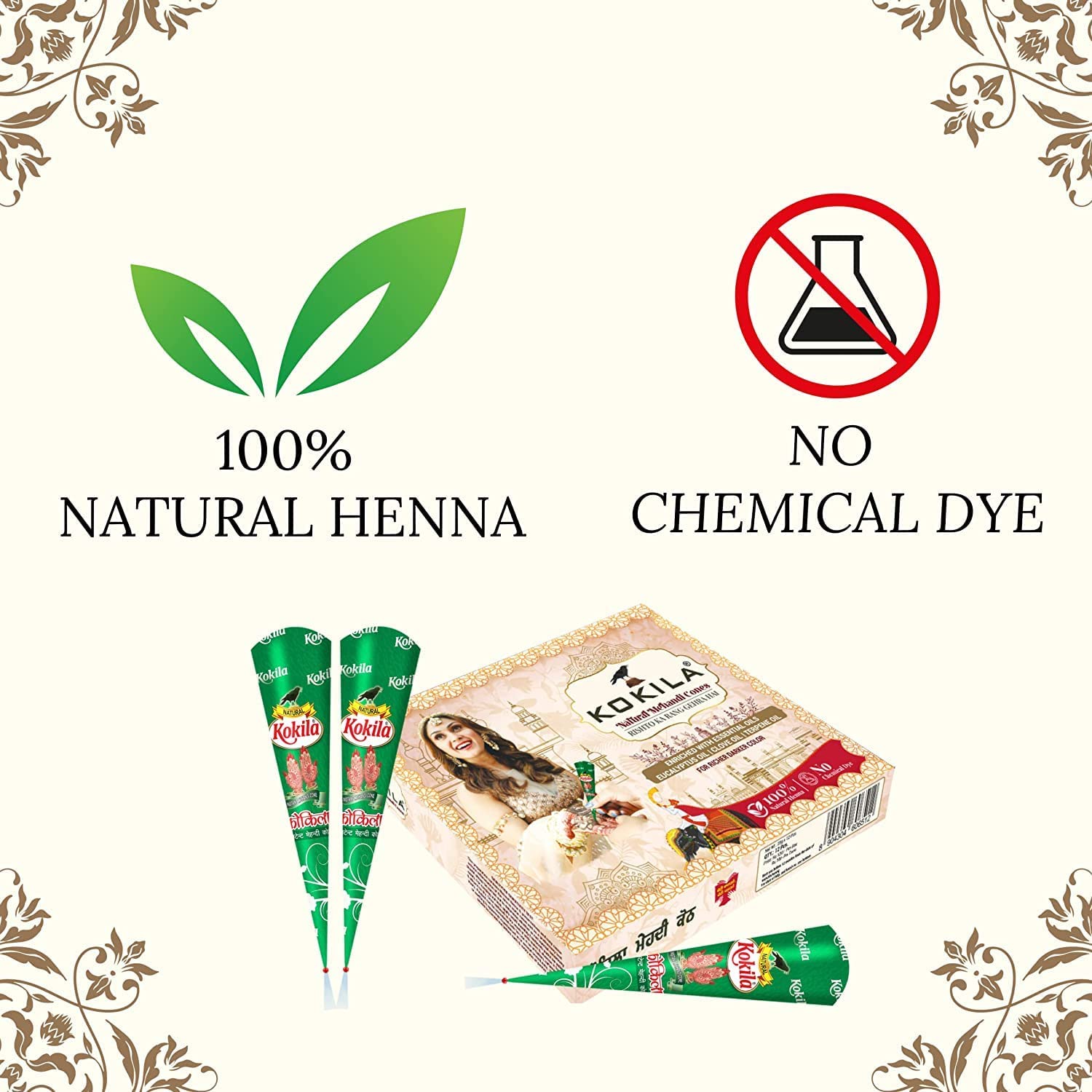 Kokila Natural Mehandi Cones