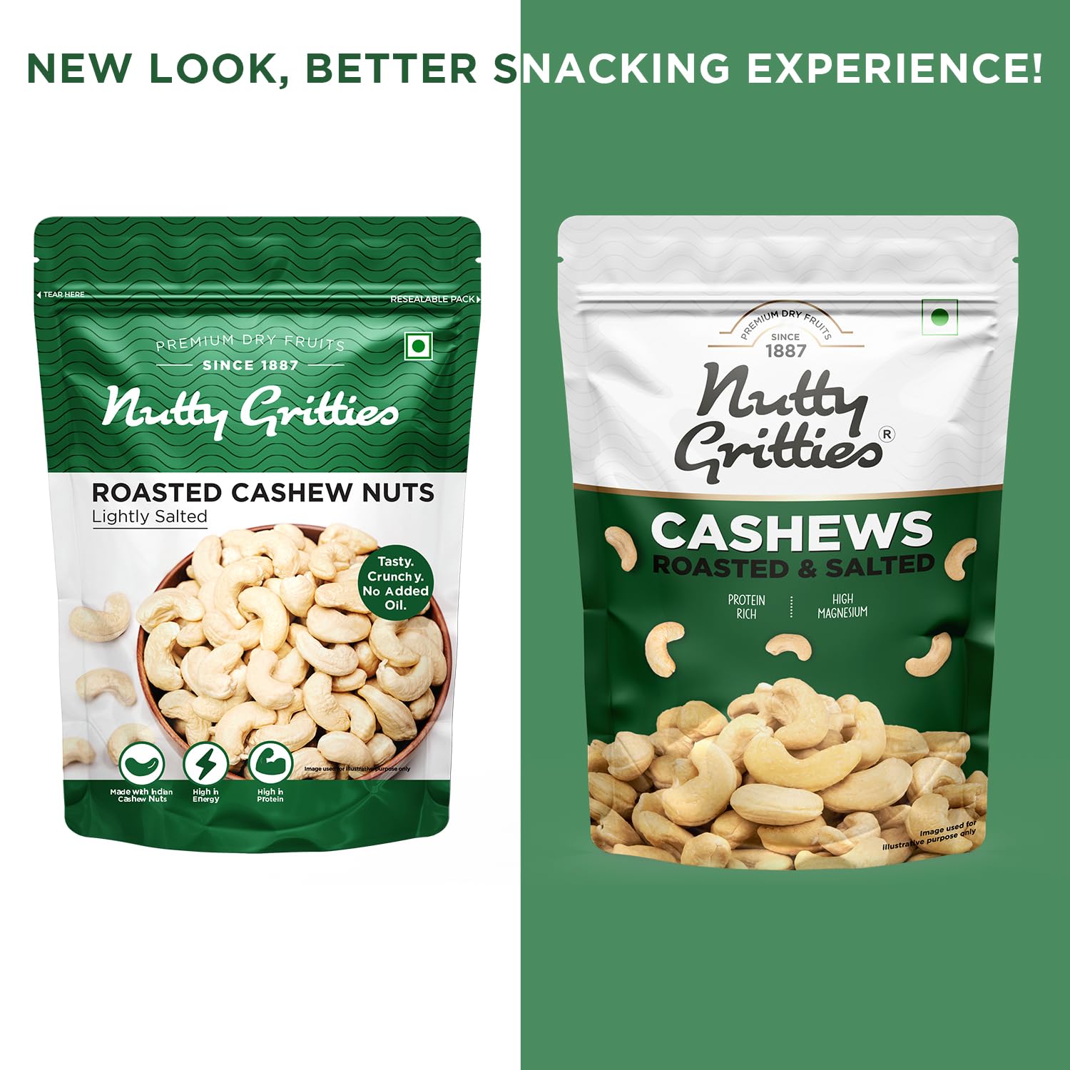 Nutty Gritties Jumbo Roasted Cashew Nuts Lightly Salted - Distacart