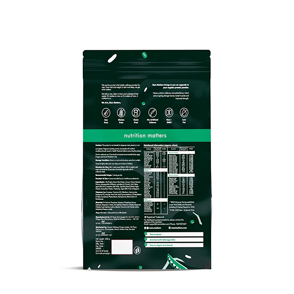 Man Matters Vegain Plant Protein Powder For Men - Distacart