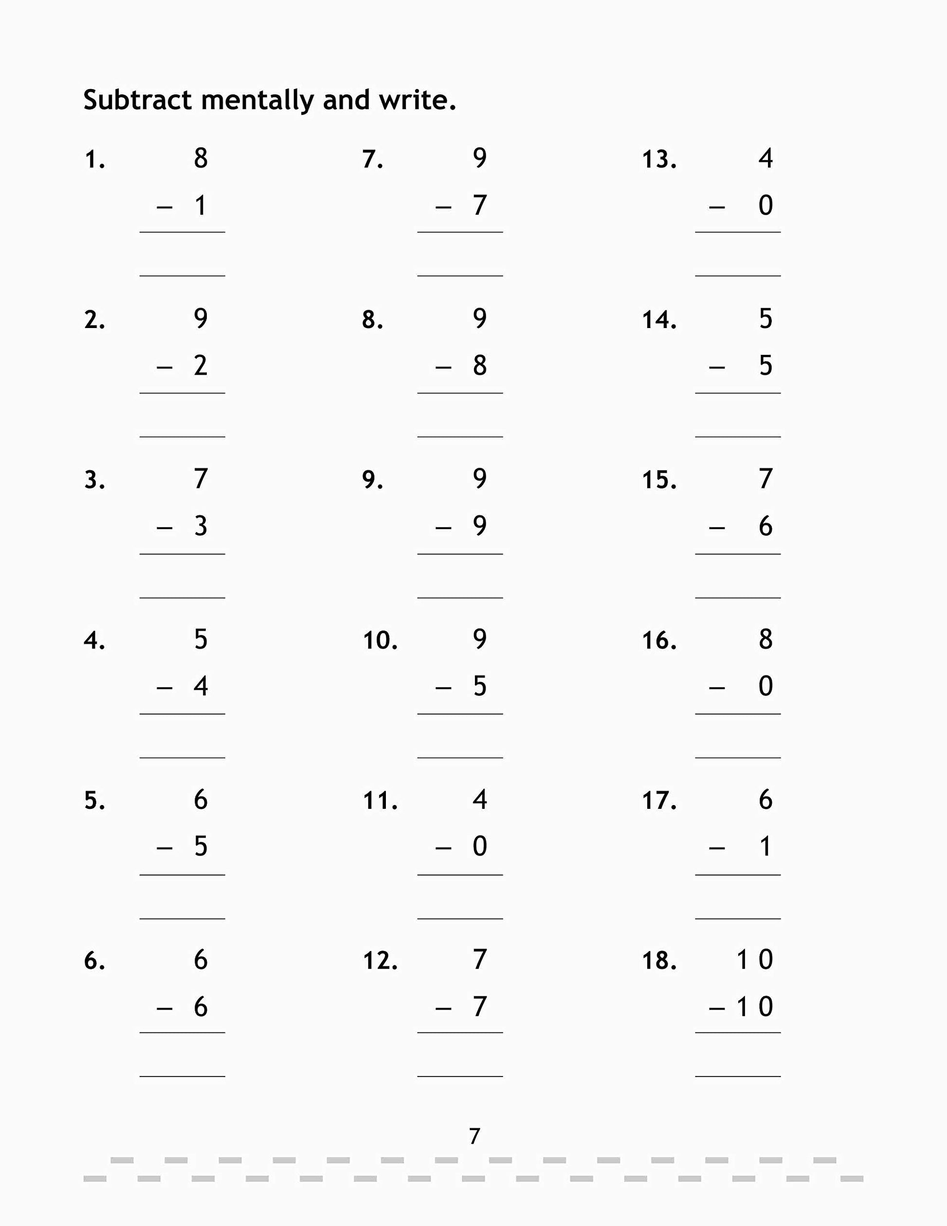 My Book Of Subtraction. - Dista