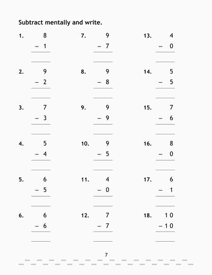 My Book Of Subtraction. - Dista