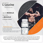 Thumbnail for Vokin biotech L- Leucine – Supports muscle Building, Muscle Strengthening – 1000mg (90 Capsules)