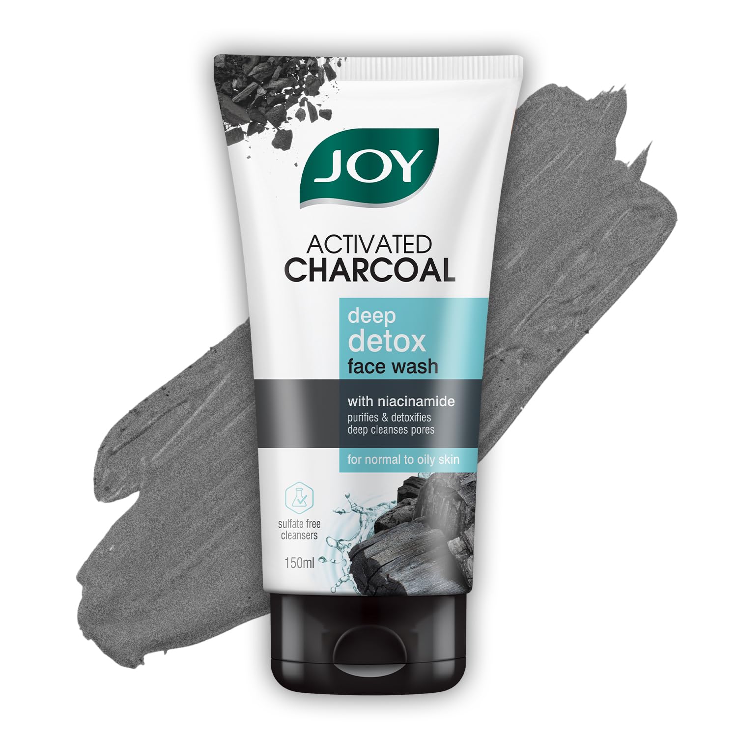Joy Activated Charcoal Face Wash - Distacart