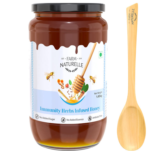Farm Naturelle Immunity Herbs Infused In Wild Forest Honey - Distacart