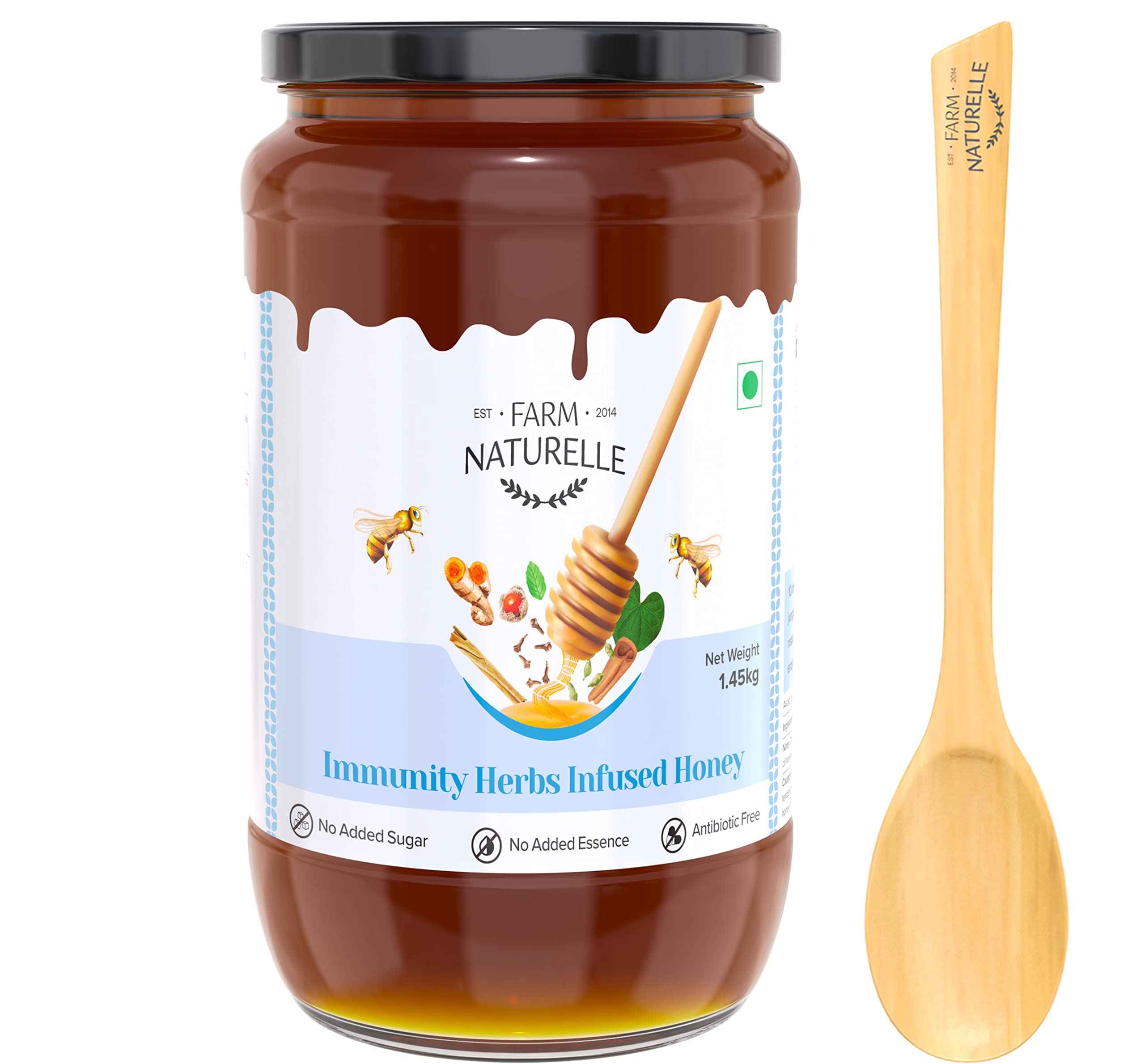 Farm Naturelle Immunity Herbs Infused In Wild Forest Honey - Distacart