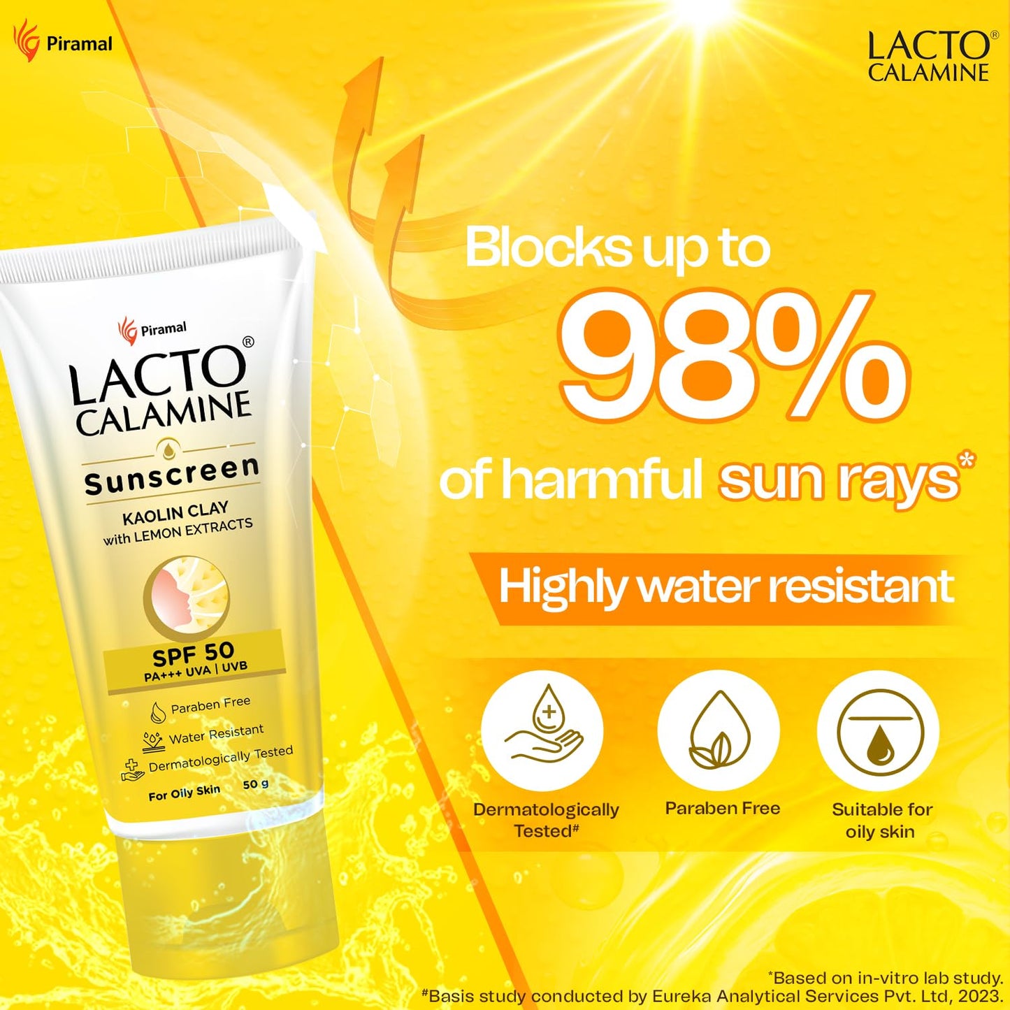Lacto Calamine Daily Sunshield Matte Look Sunscreen SPF 50 PA +++ - Distacart