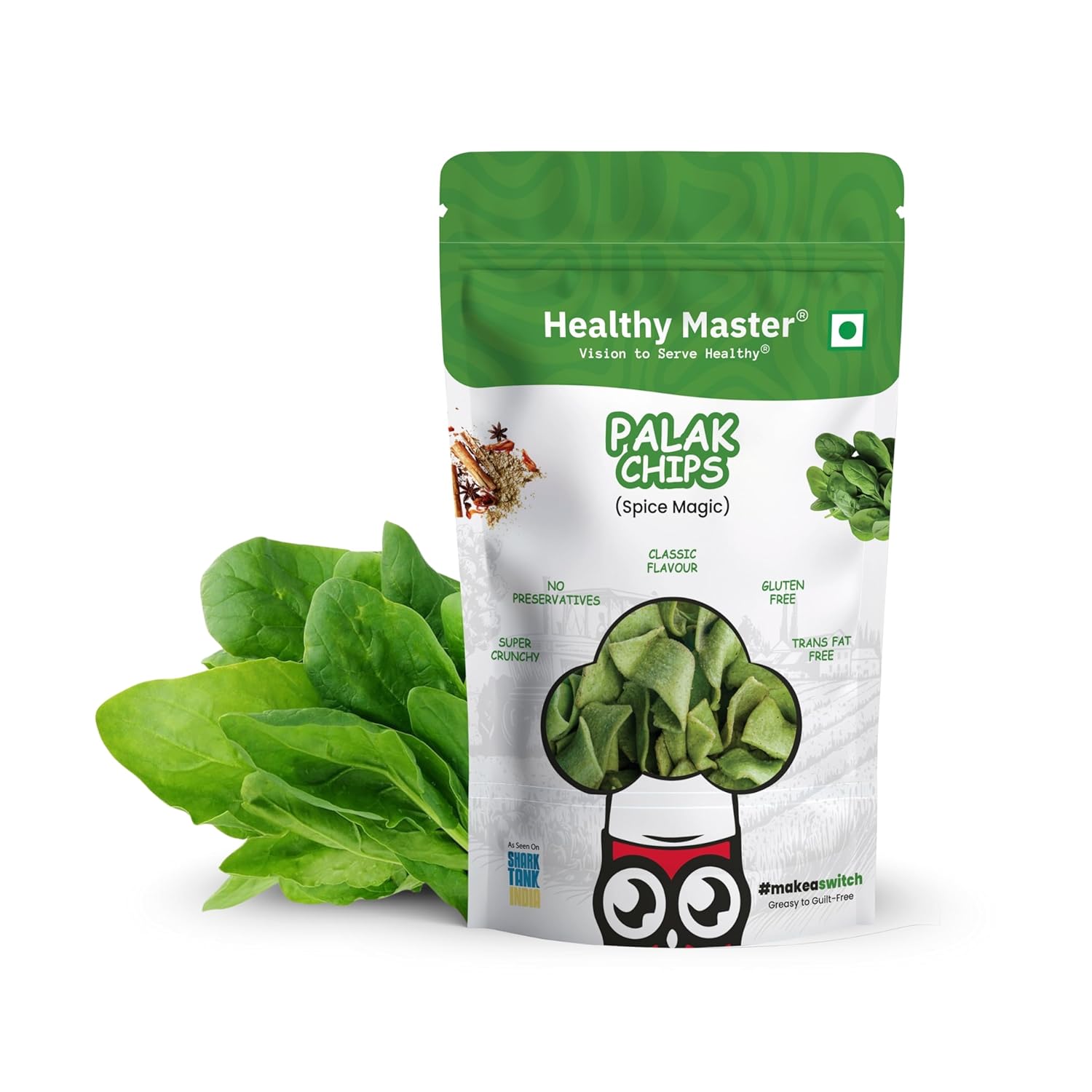 Healthy Master Light & Crispy Palak Chips | Spinach Chips - Distacart