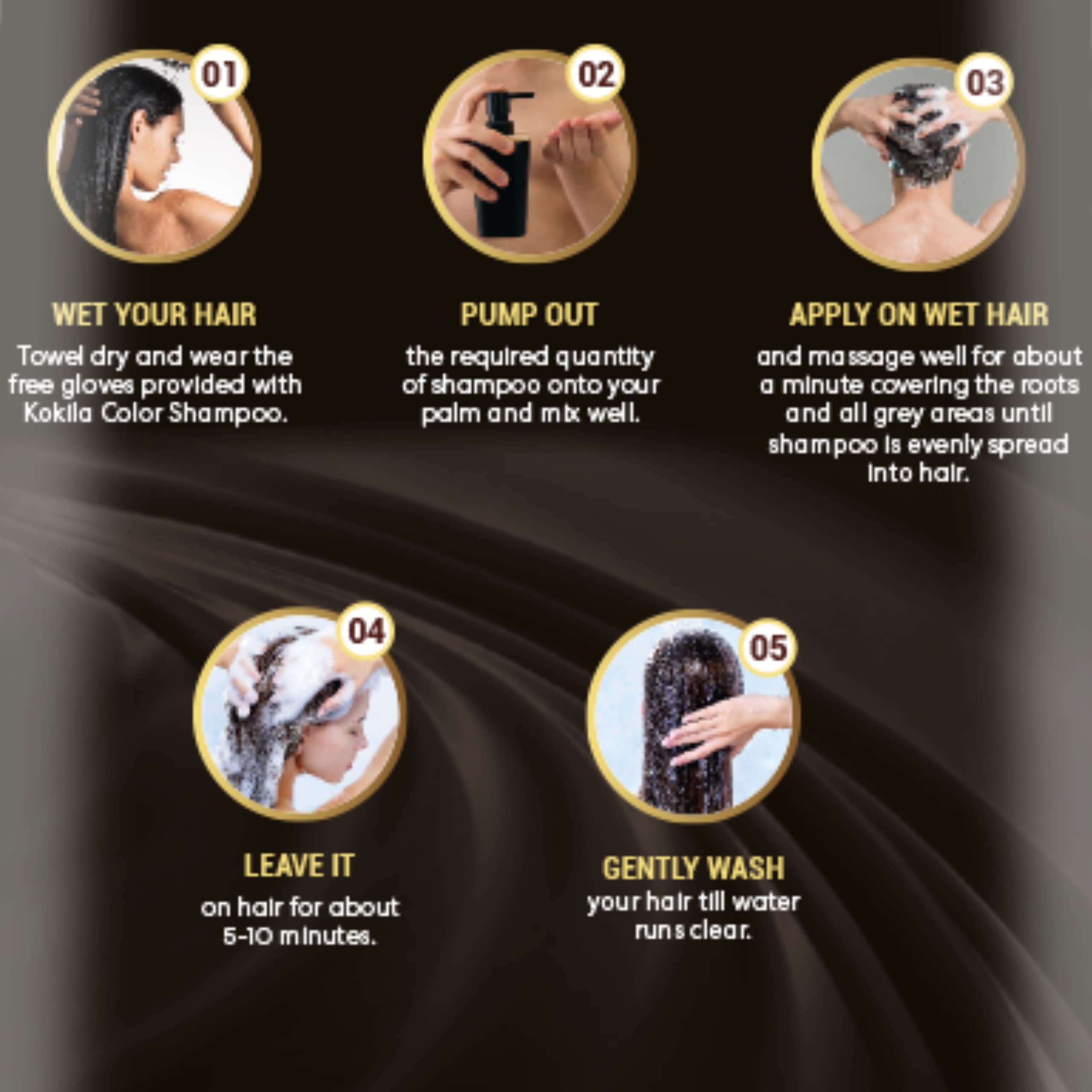 Kokila Unisex Hair Color Shampoo Sachet