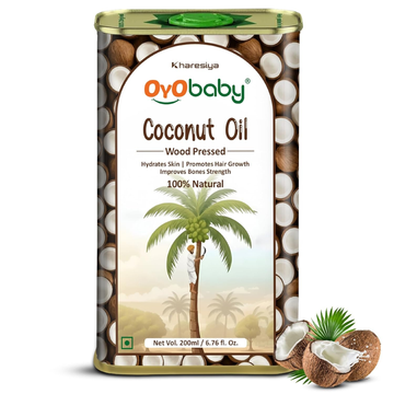 Oyo Baby 100% Natural Baby Oil For New Born Wood Pressed Coconut Baby Hair Oil - Dista