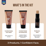 Thumbnail for Yaan Man Combat Ready Pack | Contains Face Wash, Gel Moisturizer, Perfection Stick for Men| For all skin types (Light Shade)