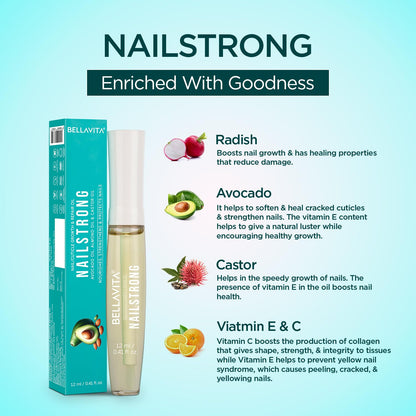 Bella Vita Organic Nail Strong Oil - Distacart