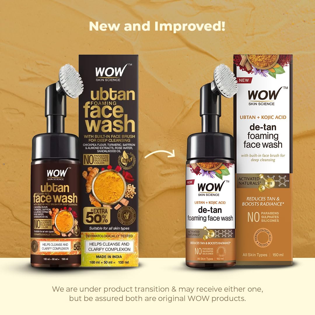 Wow Skin Science Ubtan Foaming Face Wash - Distacart