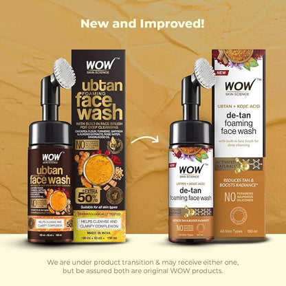 Wow Skin Science Ubtan Foaming Face Wash - Distacart