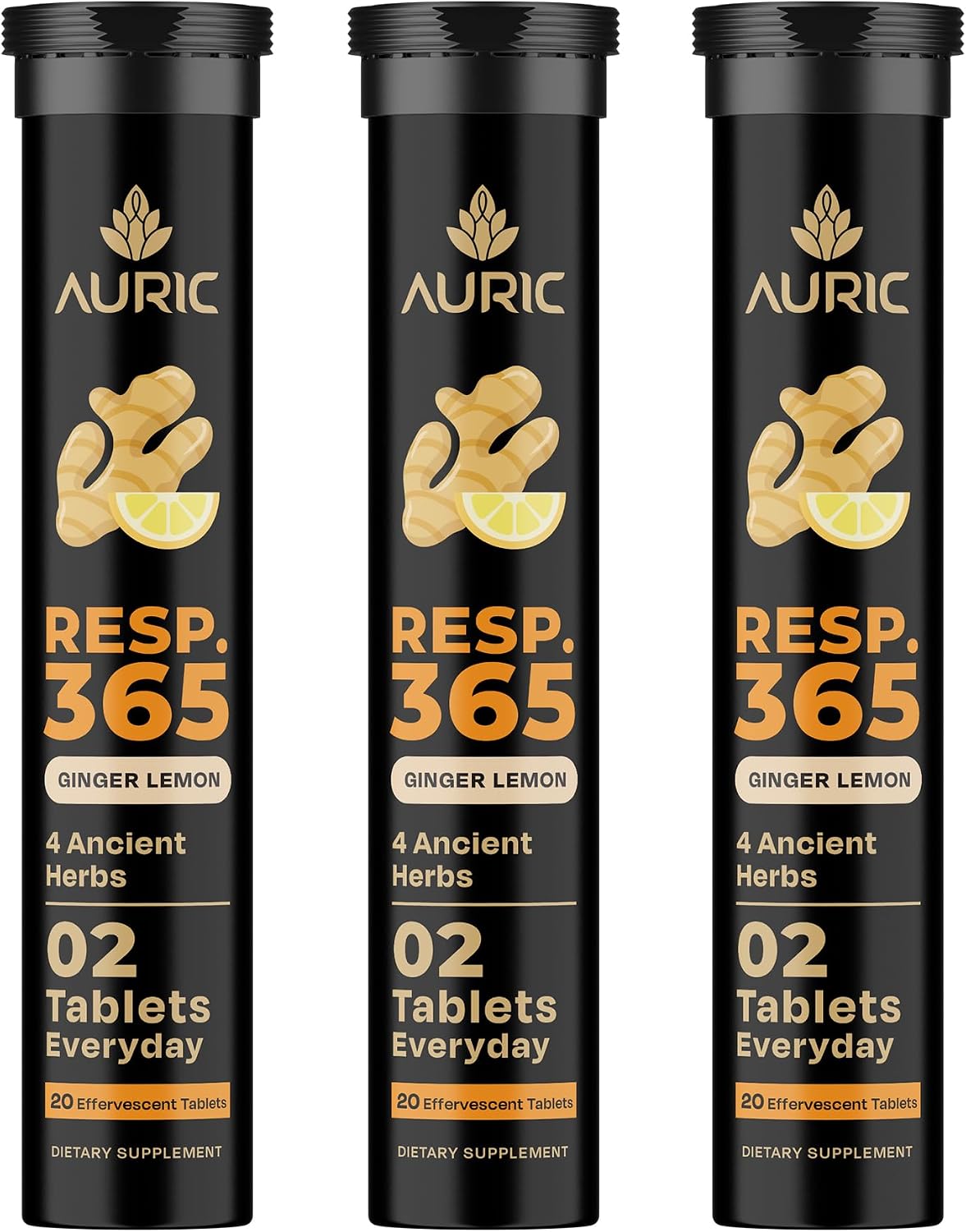 Auric Resp365 Tablets - Ginger Lemon - Dista