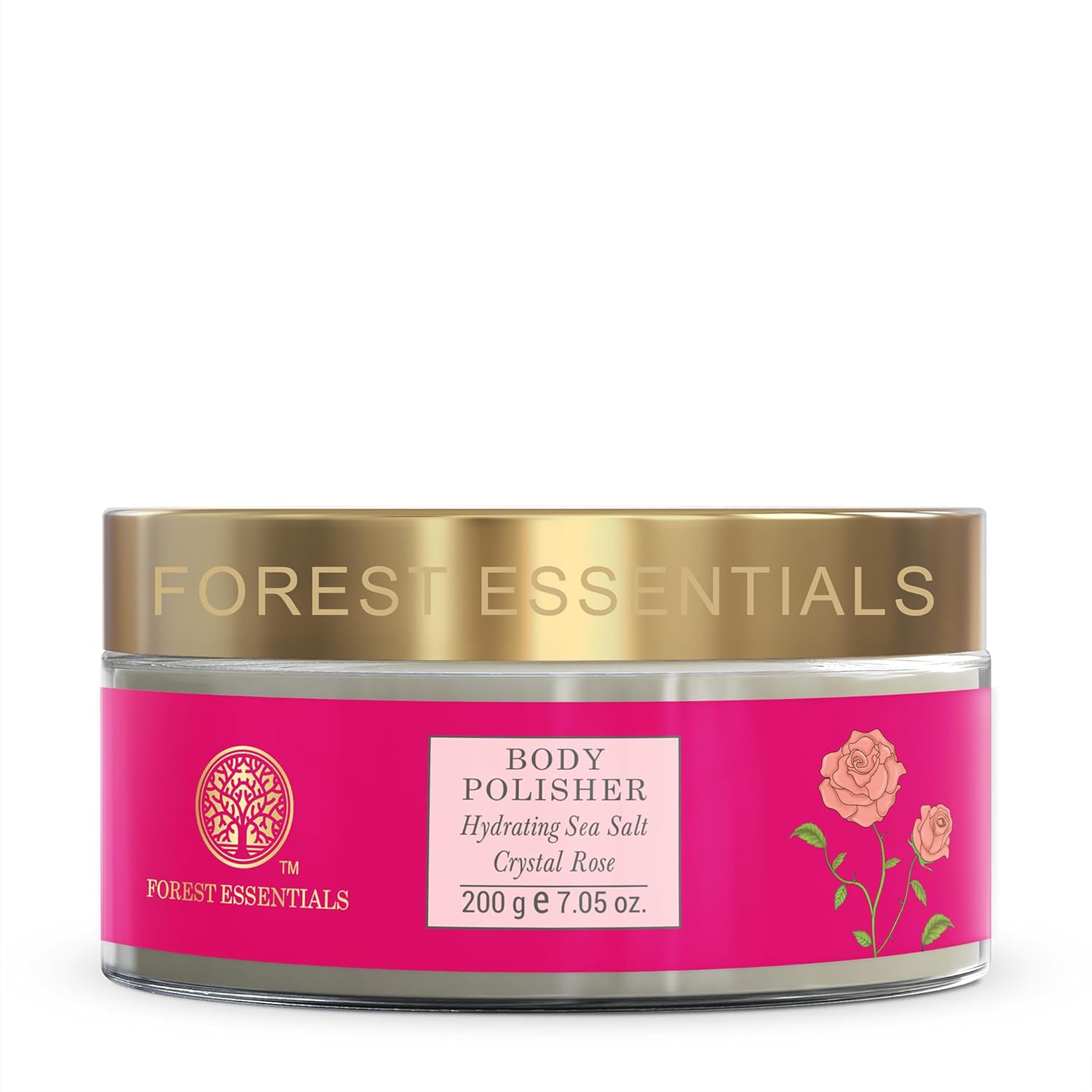 Forest Essentials Body Polisher Hydrating Sea Salt Crystal Rose - Distacart