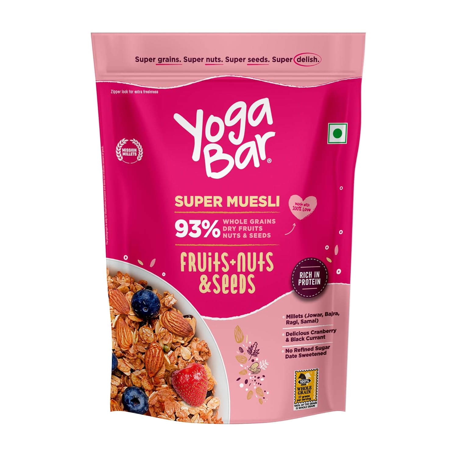 Yoga Bar Fruits, Nuts + Seeds Wholegrain Muesli - Distacart