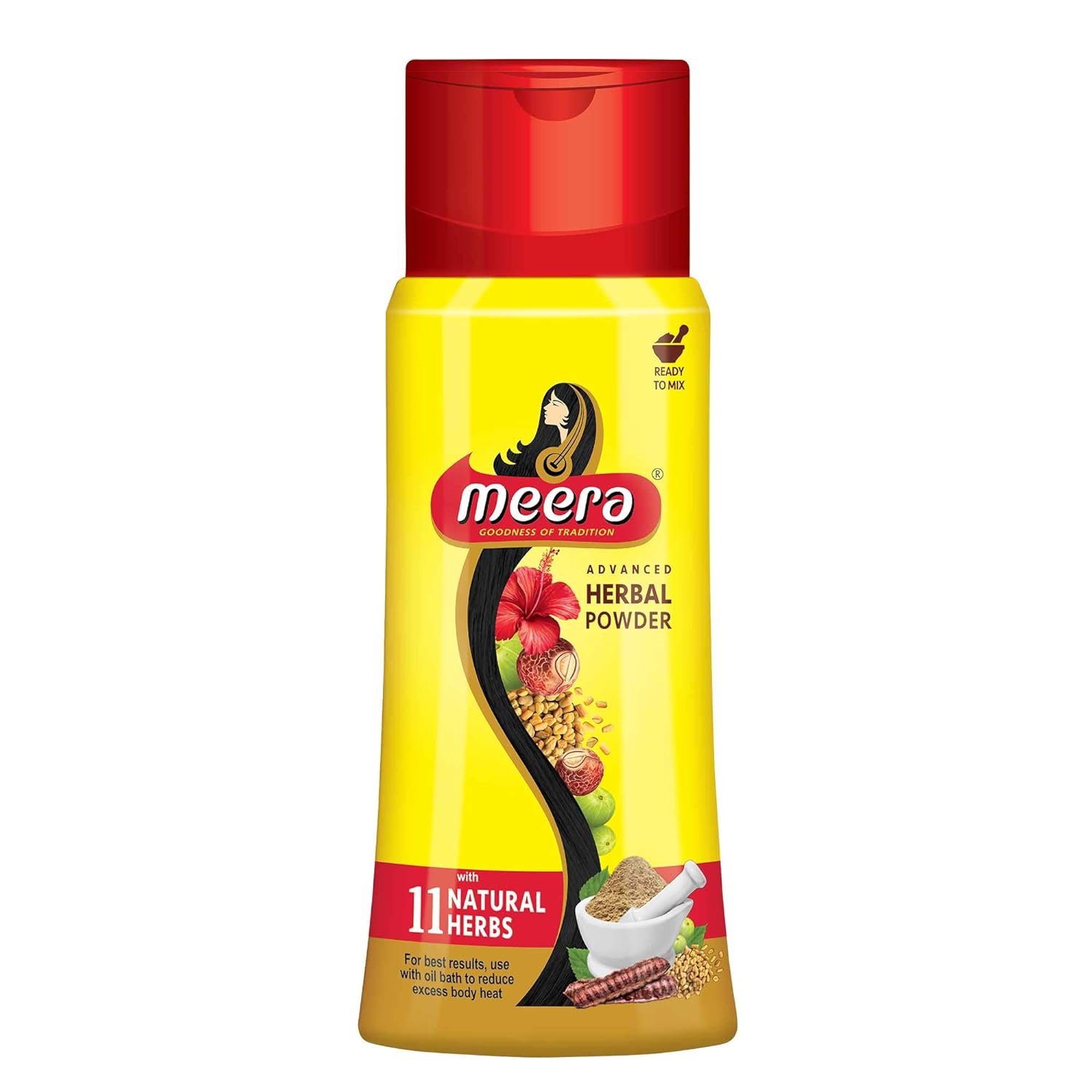 Meera Herbal Hairwash Powder With 11 Naturals Herbs - Distacart