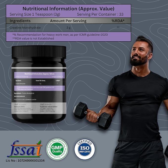 BOOSTIQ Creatine Monohydrate Powder - Unflavoured - Distacart