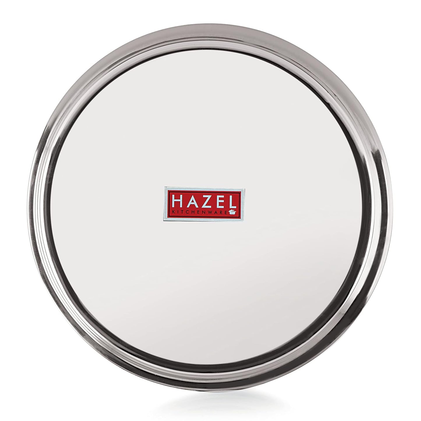 HAZEL Stainless Steel Plates Set|Dinner & Lunch Set of 6, 25.5 cm - Dista