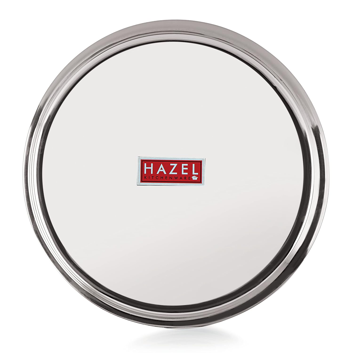 HAZEL Stainless Steel Plates Set|Dinner & Lunch Set of 6, 25.5 cm - Dista