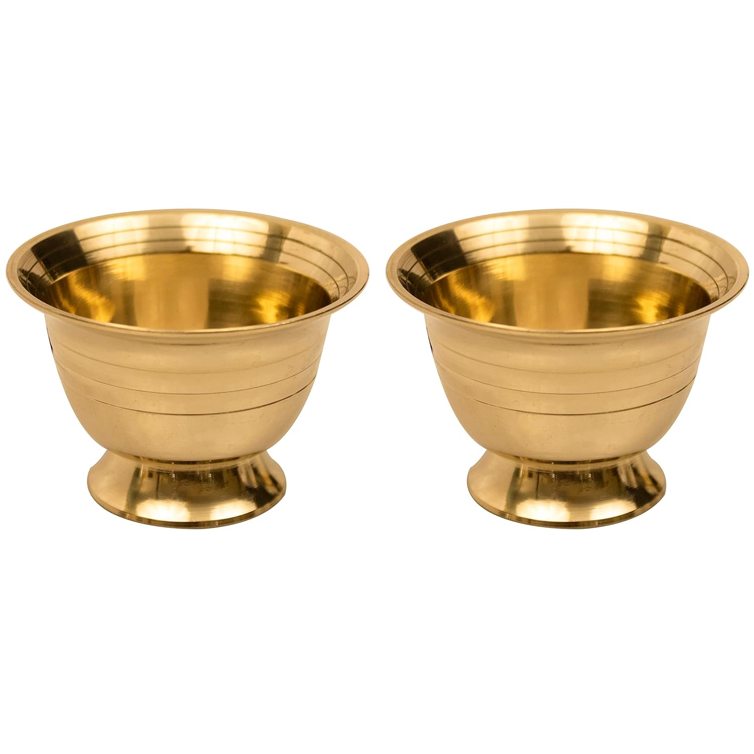 Spillbox Brass Chandhan Bowl|[Weight:60G]-Padam Payala (2) ,1 L - Dista