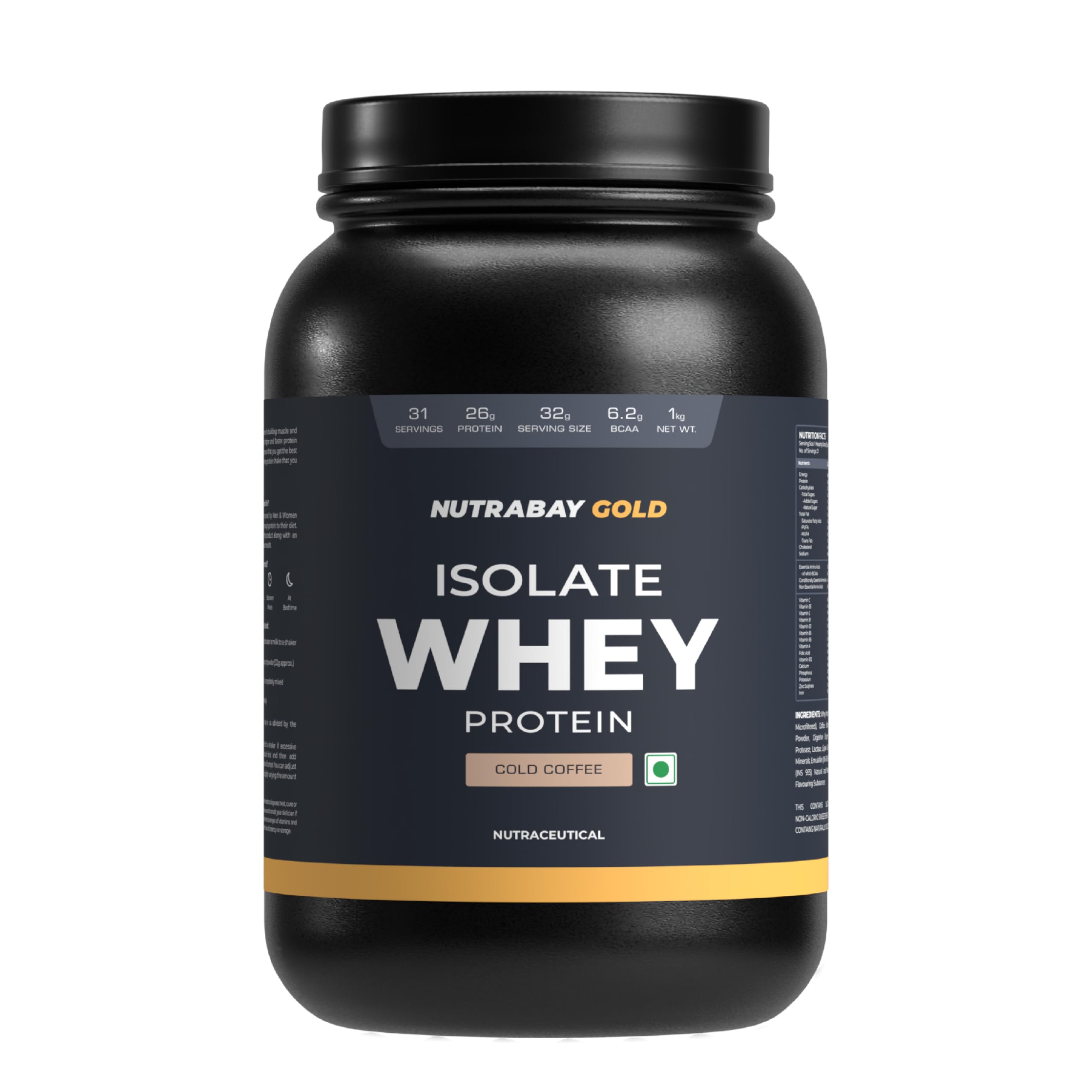 Nutrabay Gold 100% Whey Protein Isolate With Digestive Enzymes