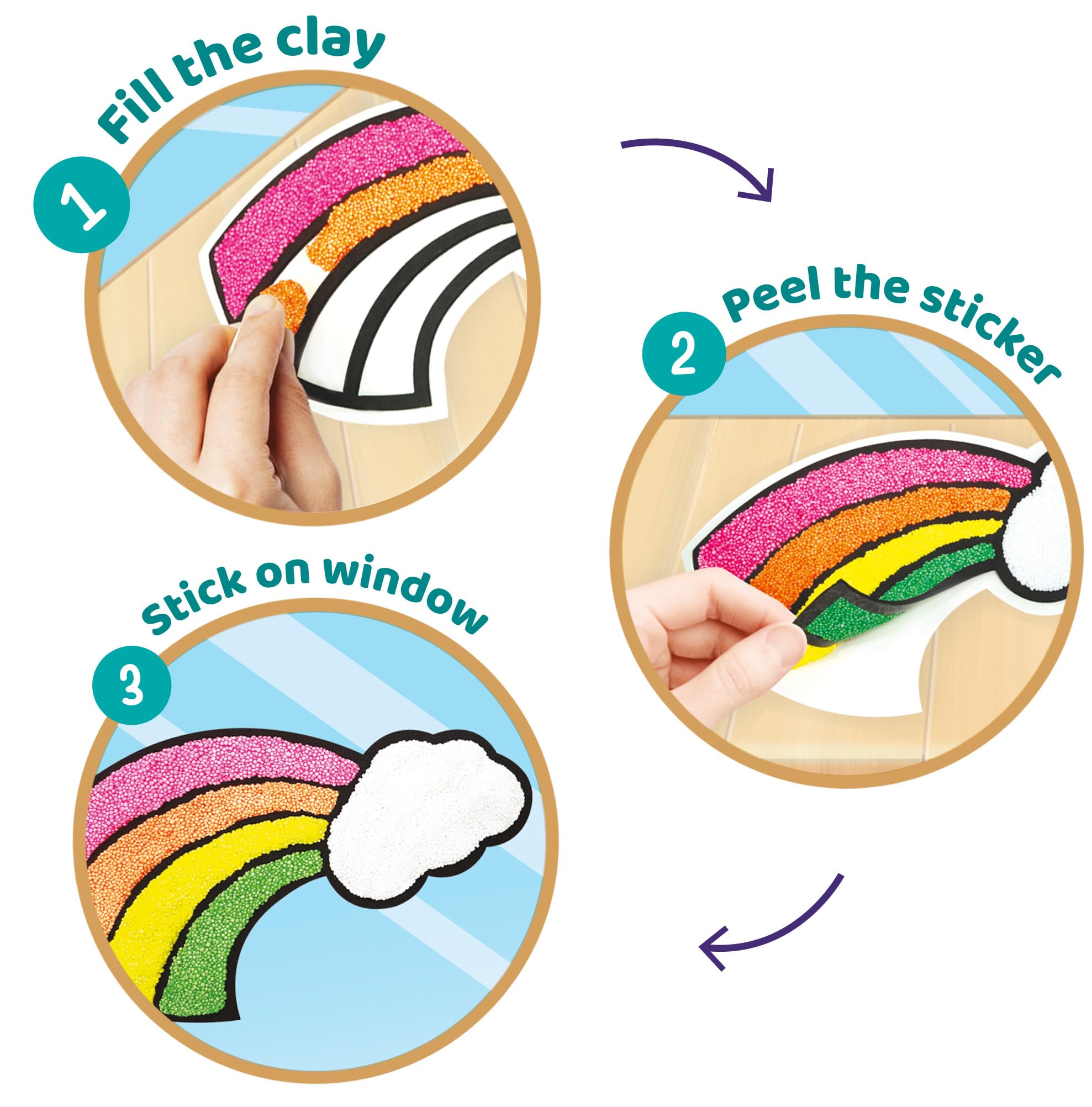 Imagimake Clay Stickers: Wonderland | No Mess Air Dry Foam Clay for Kids, 12 Clay Pouches, 8 Colors, 6 Unique DIY Stickers | Craft Supplies, Travel Toys | Birthday Gifts for Kids Ages 3 4 5 6 7 8