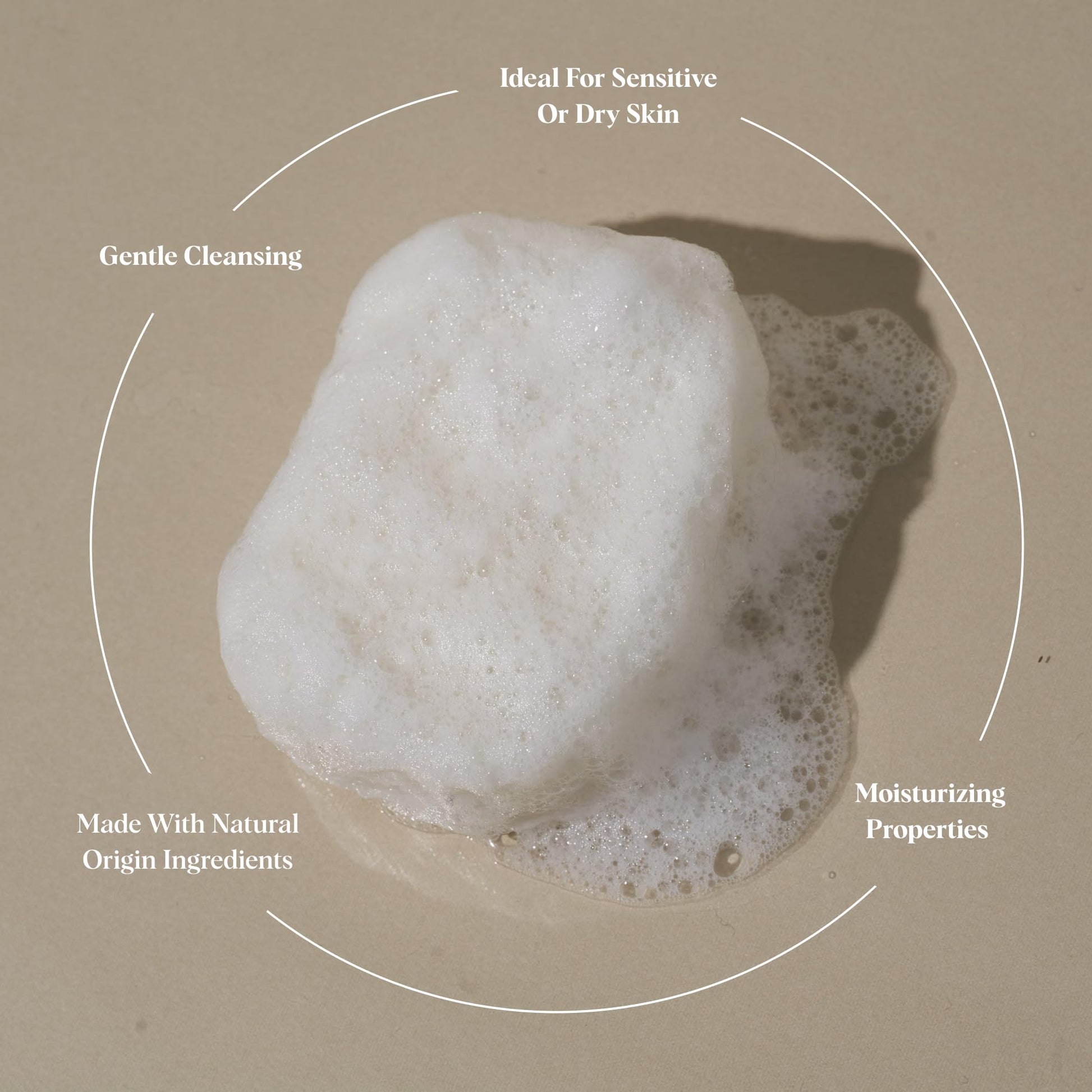ILEM JAPAN Natural Konjac Body Sponge - Soft White Sponge for All Skin, Exfoliating, Gentle Japanese Skincare Tool for Bath & Shower | For Men & Women | Help Reduction of Fine lines & Wrinkles