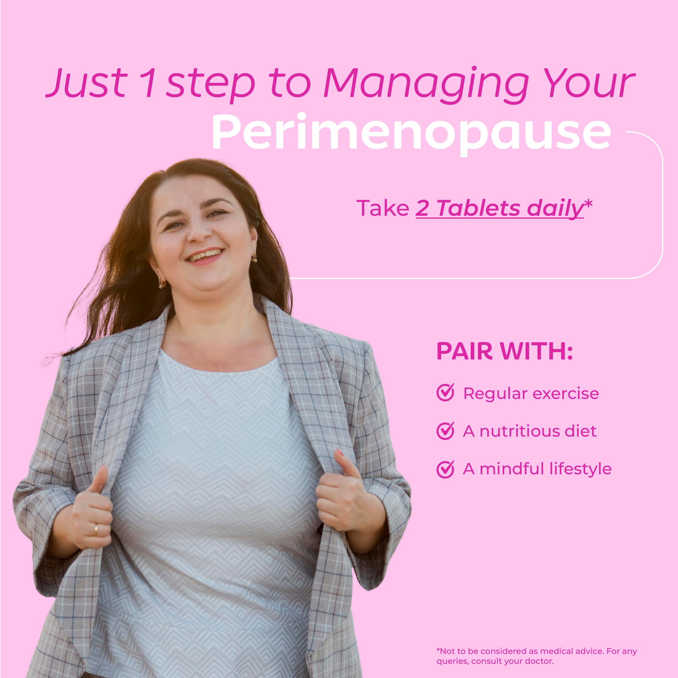 Arth Perimenopause Support | Menopause Supplement for Women to Help with Hot Flashes, Mood Swings, Night Sweats & Hormonal Balance with Ashwagandha, Chasteberry & Soy Isoflavones | 60 Veg Tablets