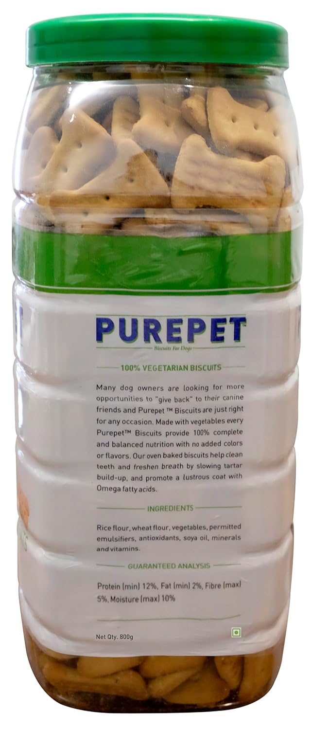 Purepet Vegetarian Biscuits - Jar - Distacart