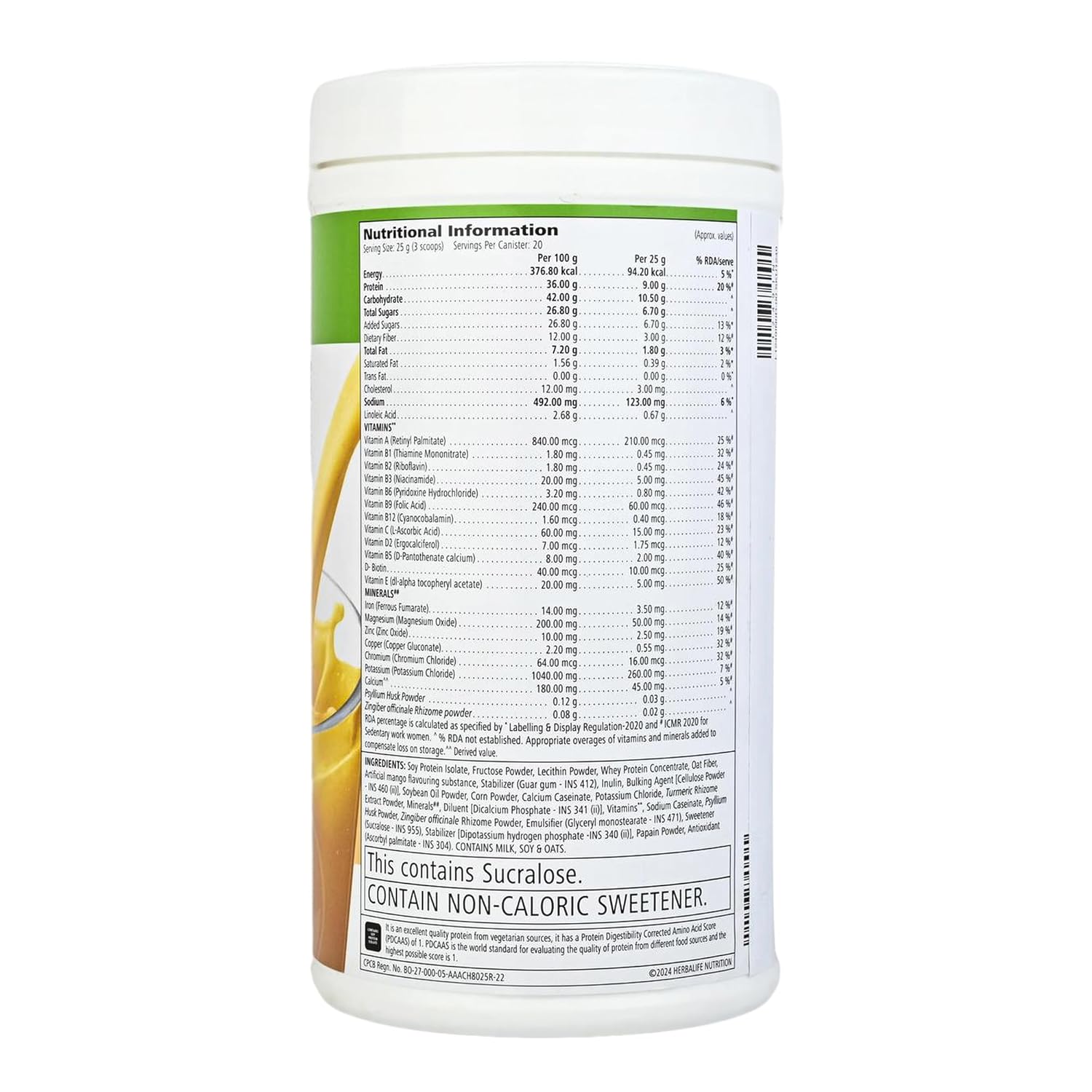 Herbalife Formula 1 Nutritional Shake Mix - Mango Flavour - Distacart