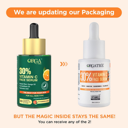 Orgatre 30% Vitamin C Face Serum for Glowing Skin - Dista