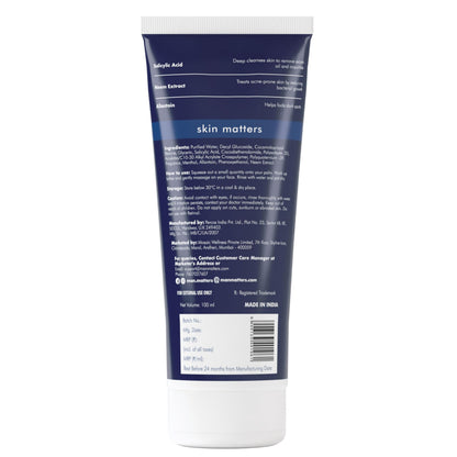 Man Matters Clear 2% Salicylic Acid Face Wash for Men, Paraben & SLS Free - Distacart