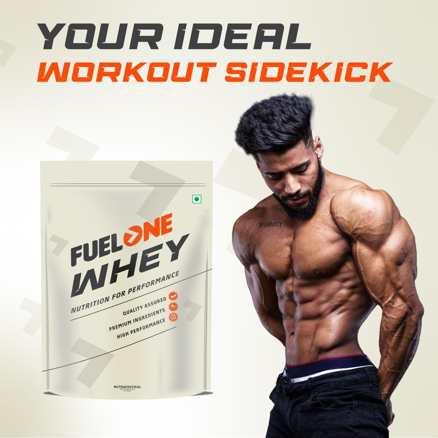 FUELONE Whey Protein (Cafe Mocha, / 2.2lbs) | 24g Protein | 5.29g BCAA & 4.2g Glutamic Acid