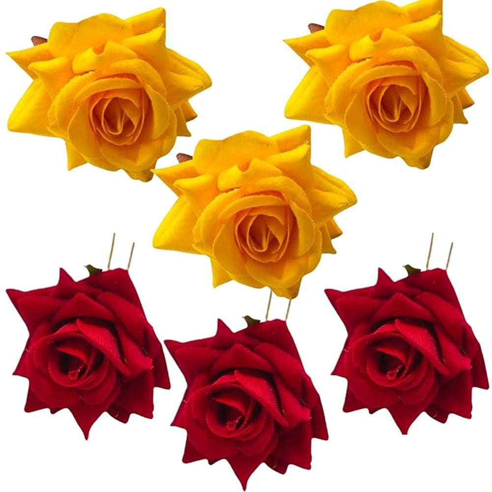 Yellow & Red Brooches - Distacart