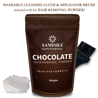 Samisha Chocolate Bikini Hair Removal Powder - Distacart