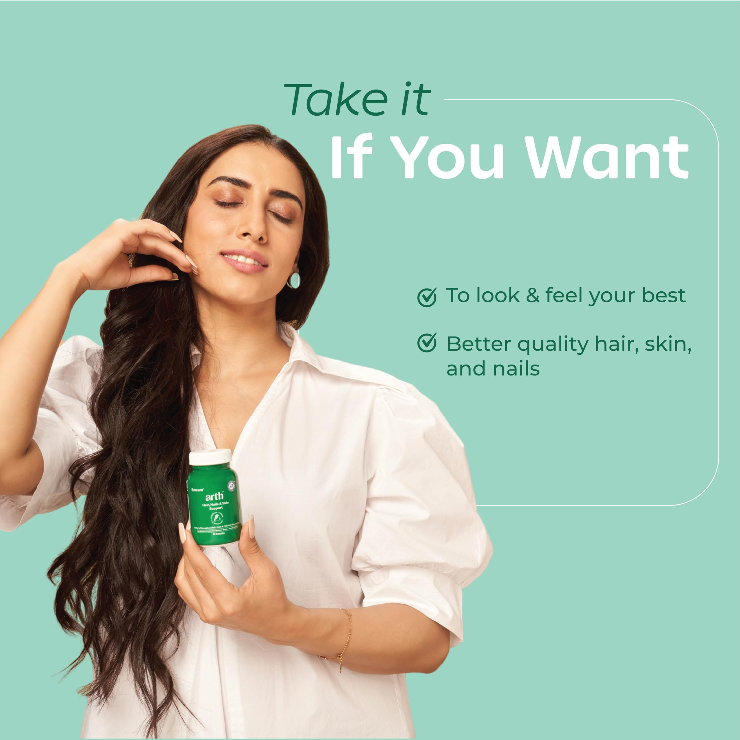 Arth Biotin Capsules for Hair Growth | With Keratin Builder, Hyaluronic Acid & Essential Vitamins | Strengthens Hair, Skin & Nails | Promotes Shine, Volume & Reduced Hair Fall | Daily Hair Care Supplement | 60 Veg Capsules