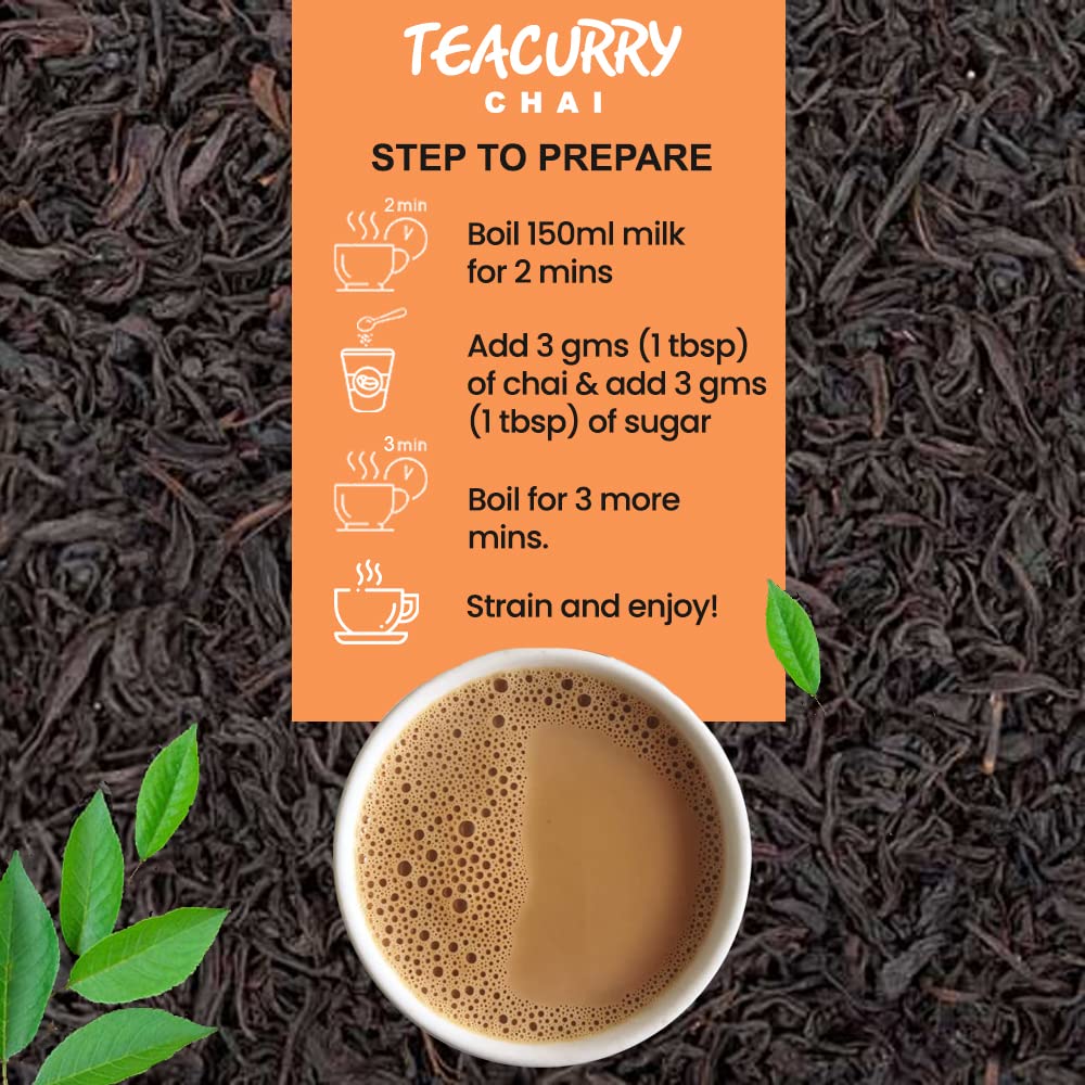 Teacurry Ginger Instant Tea Premix - Premium Ginger Premix Tea with Real Ginger