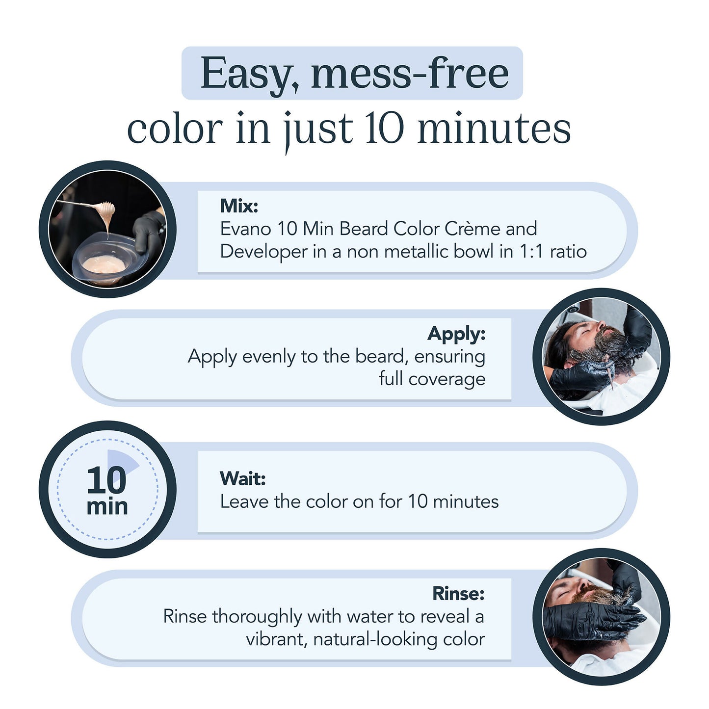 Evano Professional Beard Color For Men-Dark Brown - Distacart