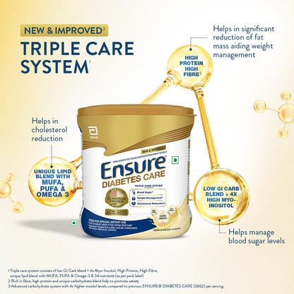 Ensure Diabetes Care Powder Vanilla Flavour - Sugar Free Health Drink - Distacart