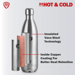 Thumbnail for CELLO Swift Insulated Stainless Steel Flask Water Bottle for Daily Use 2000 ml - Dista