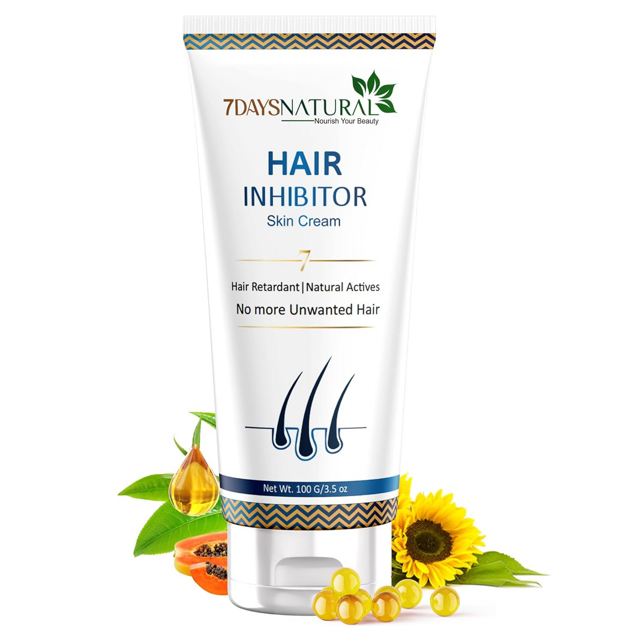7 Days Organic Hair Inhibitor Permanent Hair Removal Cream - Dista