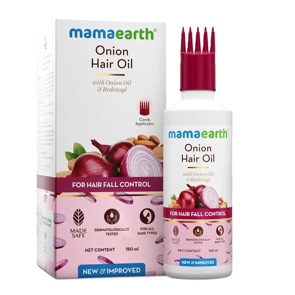Mamaearth Onion Hair Oil With Onion & Redensyl For Hair Fall Control - Distacart