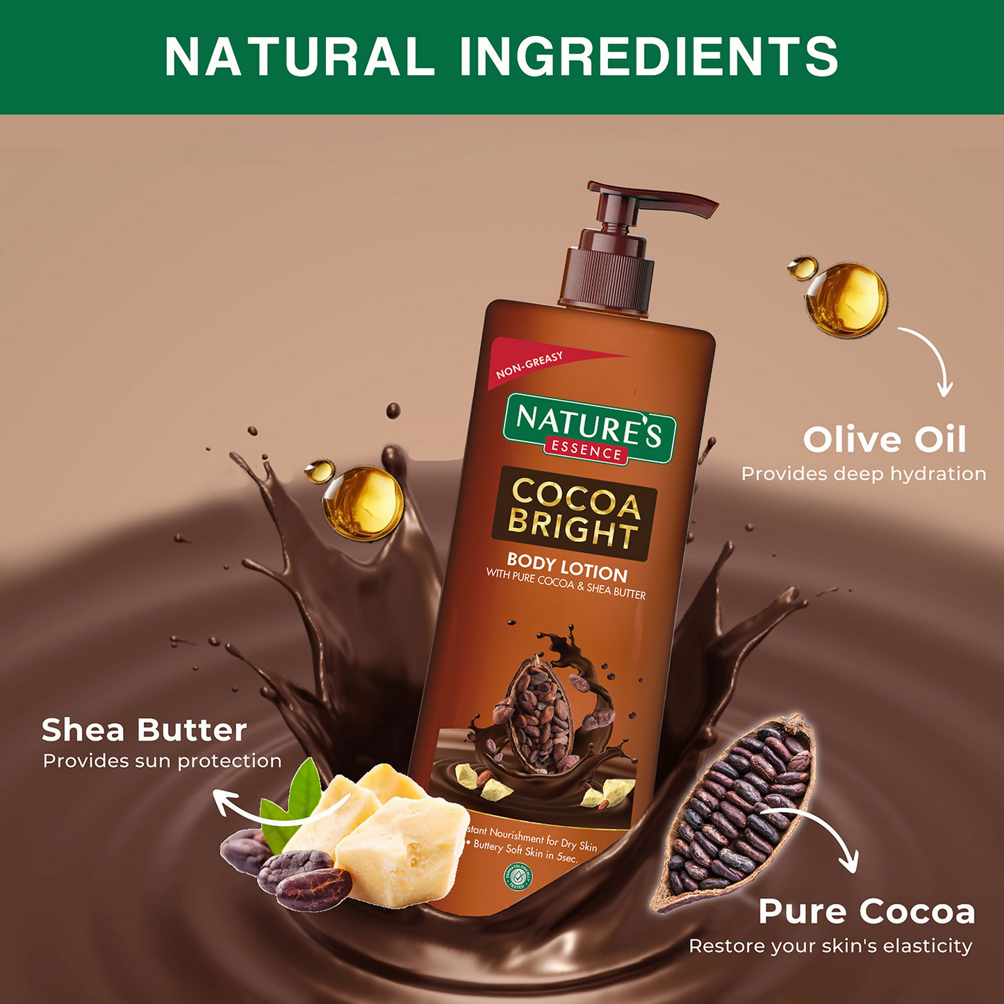 Nature's Essence Cocoa Bright Body Lotion - Distacart
