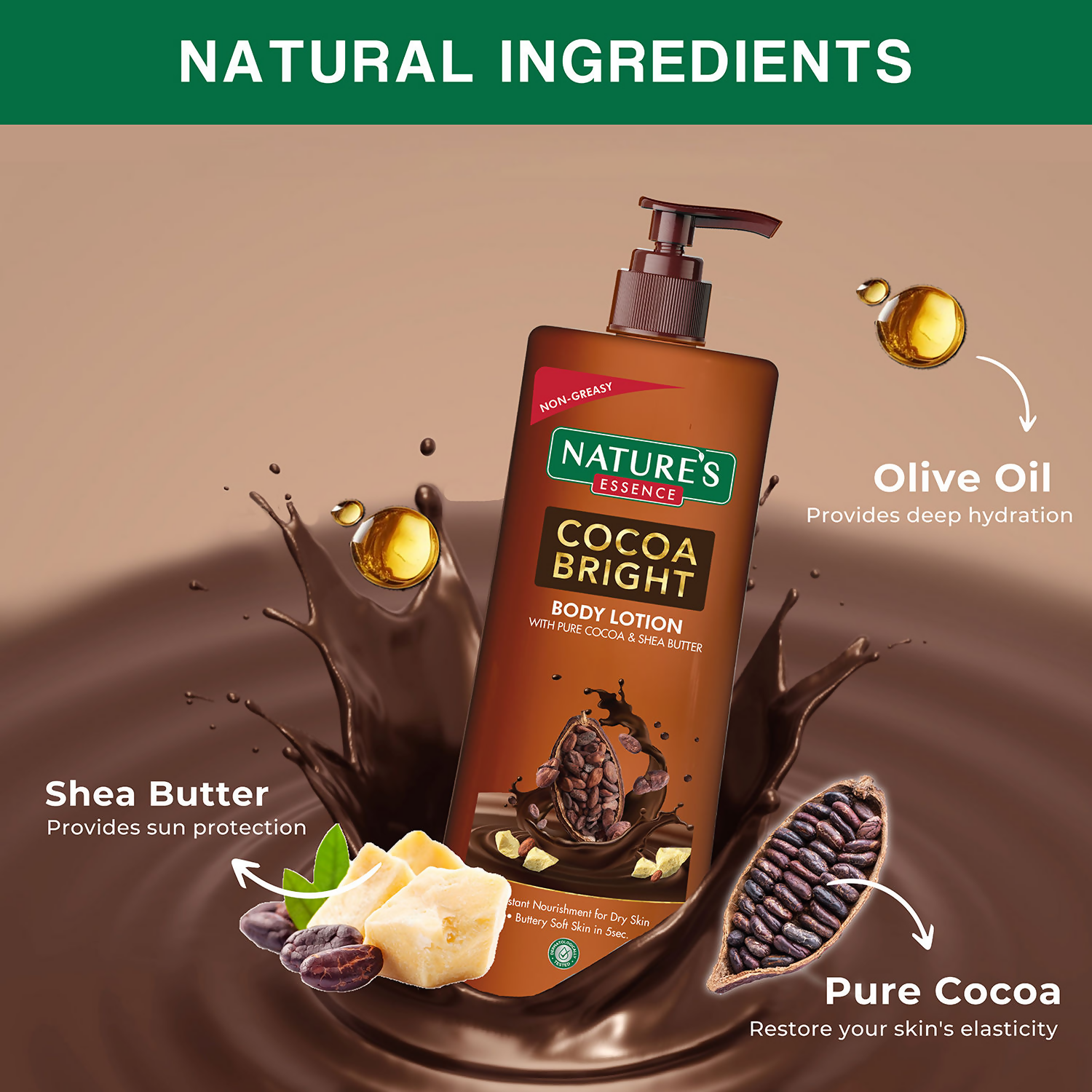 Nature's Essence Cocoa Bright Body Lotion - Distacart