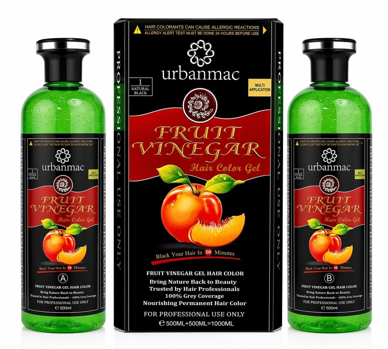 Urbanmac Fruit Vinegar Gel Hair Color Natural Hair Color Dye For Black - Dista