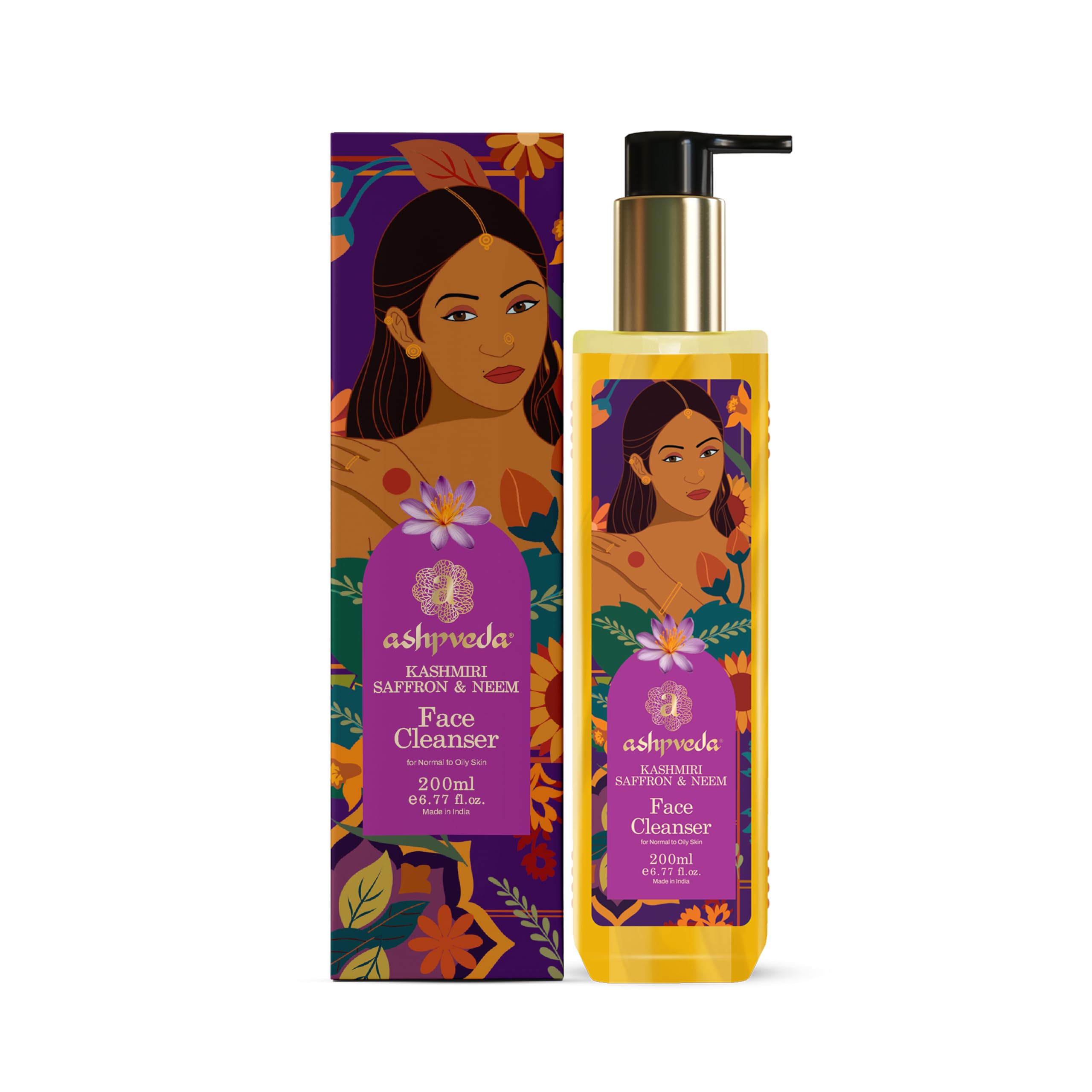 Ashpveda Radiant Kashmiri Saffron and Neem Face Wash - Distacart